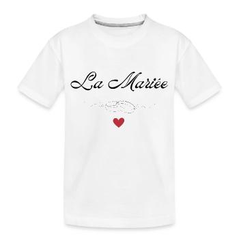 The Bride Rings-The Bride-to-be - Kids' Premium Organic T-Shirt - white - Front