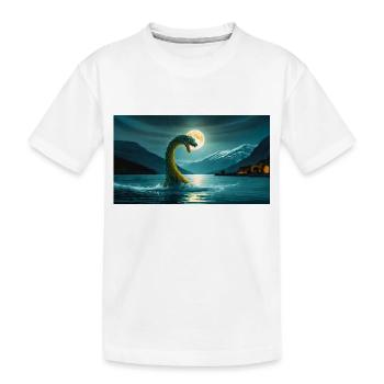 monstre du loch ness horreur sombre effrayant Halloween - T-shirt bio Premium Enfant - blanc - Devant