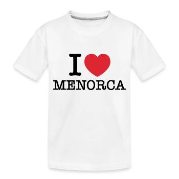 J’aime Minorque | Minorque | I Heart Minorque | Espagne - T-shirt bio Premium Enfant - blanc - Devant