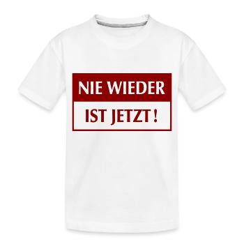 nie wieder ist jetzt - neutral - invertiert - Kinder Premium Bio T-Shirt - Weiß - Vorne