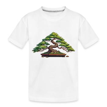 Bonsaï Arbre Zen Méditation - T-shirt bio Premium Enfant - blanc - Devant