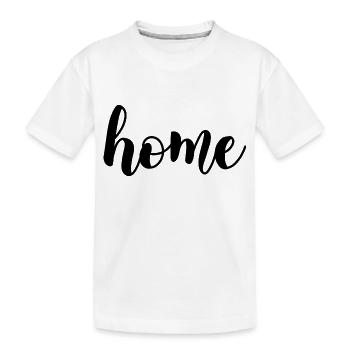 Home-Beschriftung - Kinder Premium Bio T-Shirt - Weiß - Vorne
