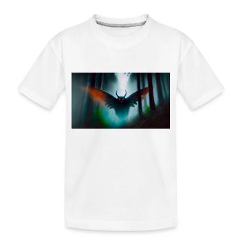 maléfique Mothman en Amérique du Nord monstre horreur sombre - T-shirt bio Premium Enfant - blanc - Devant