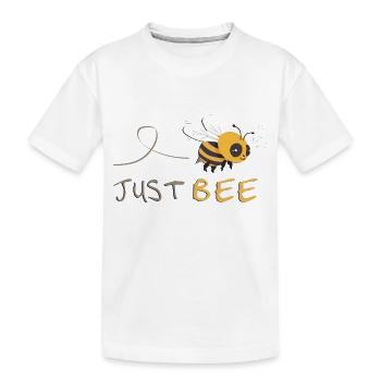 Just Bee - Be yourself! - Kids' Premium Organic T-Shirt - white - Front