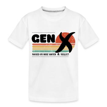 Gen X Sunset - Black - Kids' Premium Organic T-Shirt - white - Front