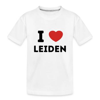 Ich liebe Leiden, Niederlande - Kinder Premium Bio T-Shirt - Weiß - Vorne