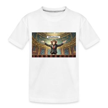 Jeu de mots sur l’expression ambiguë – Affentheater (farce) - T-shirt bio Premium Enfant - blanc - Devant