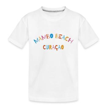 Mambo Beach - Curaçao - Caraïbes néerlandaises - Karibik - T-shirt bio Premium Enfant - blanc - Devant