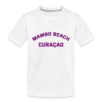 Mambo Beach - Curacao - Dutch Caribbean - Karibik - Kids' Premium Organic T-Shirt - white - Front