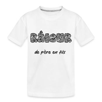 Klagen vom Vater auf den Sohn - Kinder Premium Bio T-Shirt - Weiß - Vorne