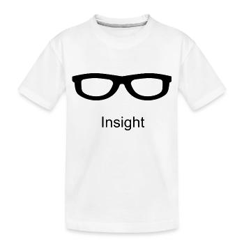 INSIGHT Durchblick - Kinder Premium Bio T-Shirt - Weiß - Vorne