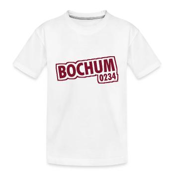 Bochum - 0234 - Vorwahl - NRW - Ruhrpott - Kinder Premium Bio T-Shirt - Weiß - Vorne