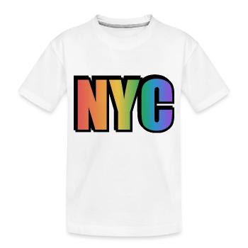 Gay NYC - Kids' Premium Organic T-Shirt - white - Front