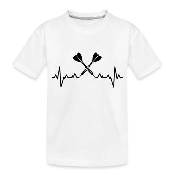 Dartpfeil - Kinder Premium Bio T-Shirt - Weiß - Vorne