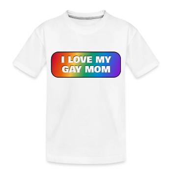 Ich liebe meine schwule Mutter - Kinder Premium Bio T-Shirt - Weiß - Vorne