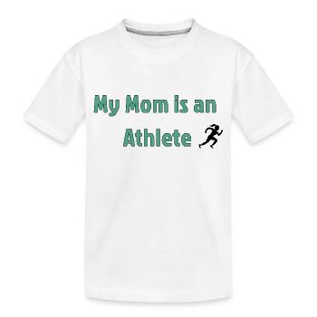 Ma mère est une athlète - T-shirt bio Premium Enfant - blanc - Devant