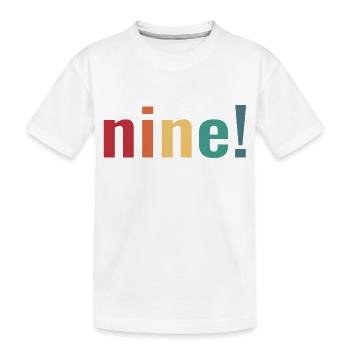 Cadeau d’anniversaire 9e anniversaire Fils Fille - T-shirt bio Premium Enfant - blanc - Devant
