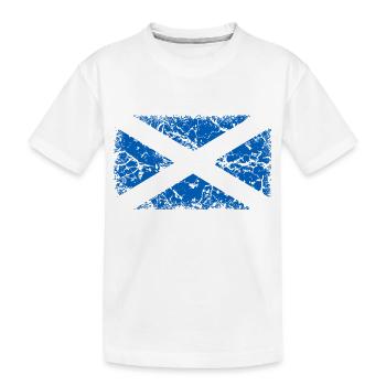 Drapeau de l’Écosse - Monocolore - T-shirt bio Premium Enfant - blanc - Devant
