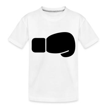 Boxing Glove - Kids' Premium Organic T-Shirt - white - Front