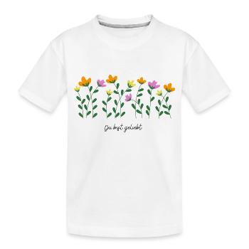 Du bist geliebt - Kinder Premium Bio T-Shirt - Weiß - Vorne