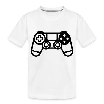 Video games controller - Kids' Premium Organic T-Shirt - white - Front