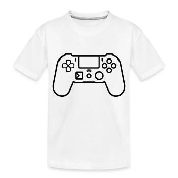 Videospiel-Controller - Kinder Premium Bio T-Shirt - Weiß - Vorne