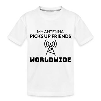 Opérateur radio amateur Fréquence des ondes radio - T-shirt bio Premium Enfant - blanc - Devant