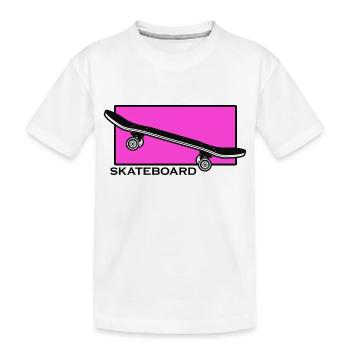skateboard, skateur, halfpipe, sk8, grind, skate - T-shirt bio Premium Enfant - blanc - Devant