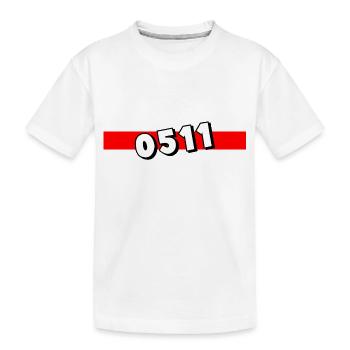 0511 - Vorwahl Hannover - Telefon - telefonieren - Kinder Premium Bio T-Shirt - Weiß - Vorne