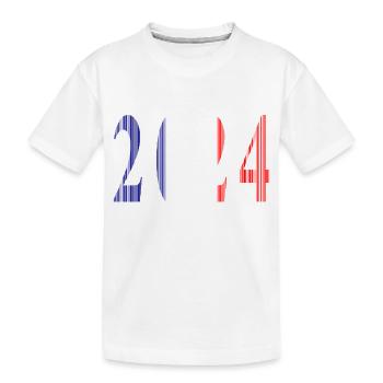 2024 Bleu Blanc Rouge - T-shirt bio Premium Enfant - blanc - Devant