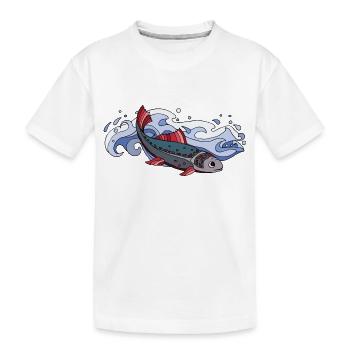 Fish - Kids' Premium Organic T-Shirt - white - Front