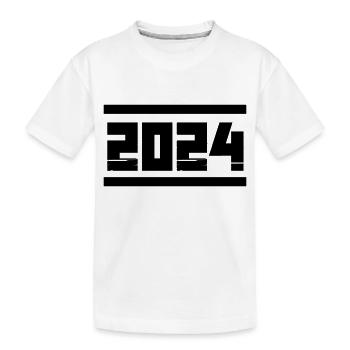 2024 - Kinder Premium Bio T-Shirt - Weiß - Vorne