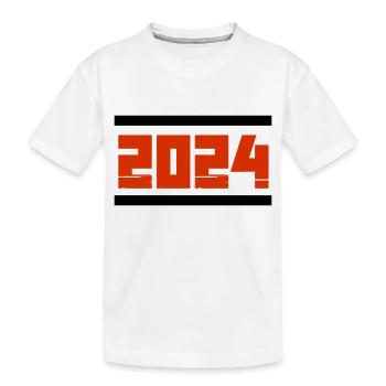 2024 - Kinder Premium Bio T-Shirt - Weiß - Vorne