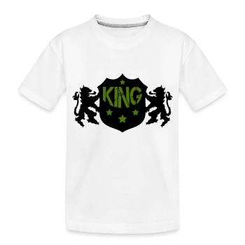 King - Kids' Premium Organic T-Shirt - white - Front