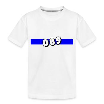 089 München Vorwahl Telefon telefonieren Bayern - Kinder Premium Bio T-Shirt - Weiß - Vorne
