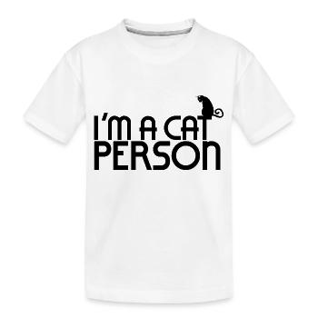 Je suis une personne qui aime les chats - T-shirt bio Premium Enfant - blanc - Devant