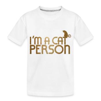 Je suis une personne qui aime les chats - T-shirt bio Premium Enfant - blanc - Devant