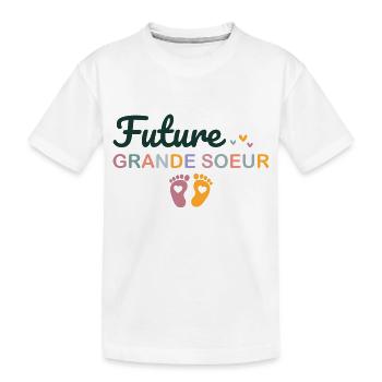 Child Child Future Big Sister - Kids' Premium Organic T-Shirt - white - Front