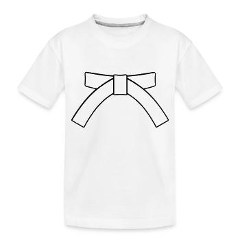 Gürtel - Kinder Premium Bio T-Shirt - Weiß - Vorne