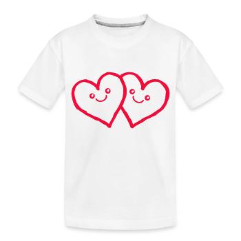 Coeurs Coeurs - T-shirt bio Premium Enfant - blanc - Devant