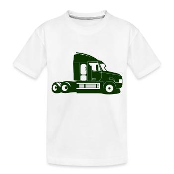 truck - Kinder Premium Bio T-Shirt - Weiß - Vorne
