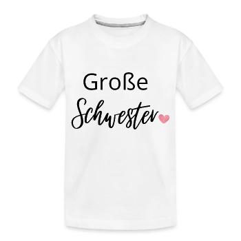 Große Schwester - Kinder Premium Bio T-Shirt - Weiß - Vorne