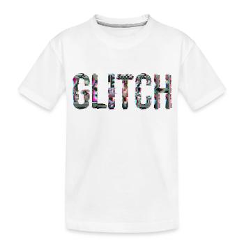 Glitch Computer PC Electronics Gaming Media Art - Kids' Premium Organic T-Shirt - white - Front