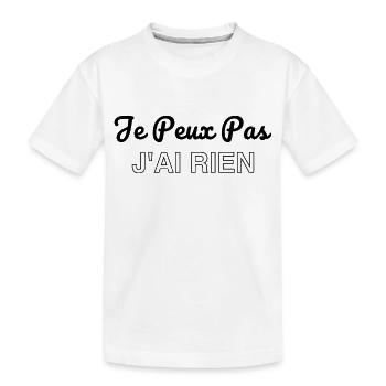 Ich kann nicht, ich habe nichts zu tun - Kinder Premium Bio T-Shirt - Weiß - Vorne