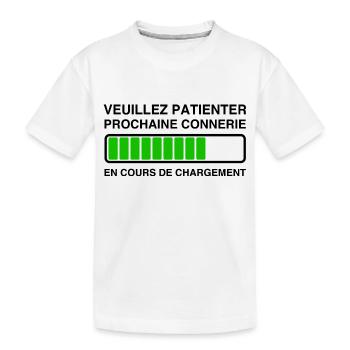 Please Wait Next in progress - Kids' Premium Organic T-Shirt - white - Front