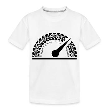 Pneus Compteur de vitesse Haute Vitesse - T-shirt bio Premium Enfant - blanc - Devant