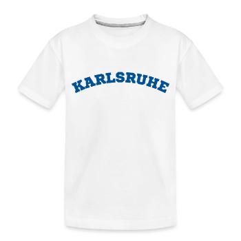 Karlsruhe - Kinder Premium Bio T-Shirt - Weiß - Vorne
