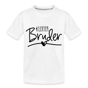 Kleiner Bruder - Kinder Premium Bio T-Shirt - Weiß - Vorne