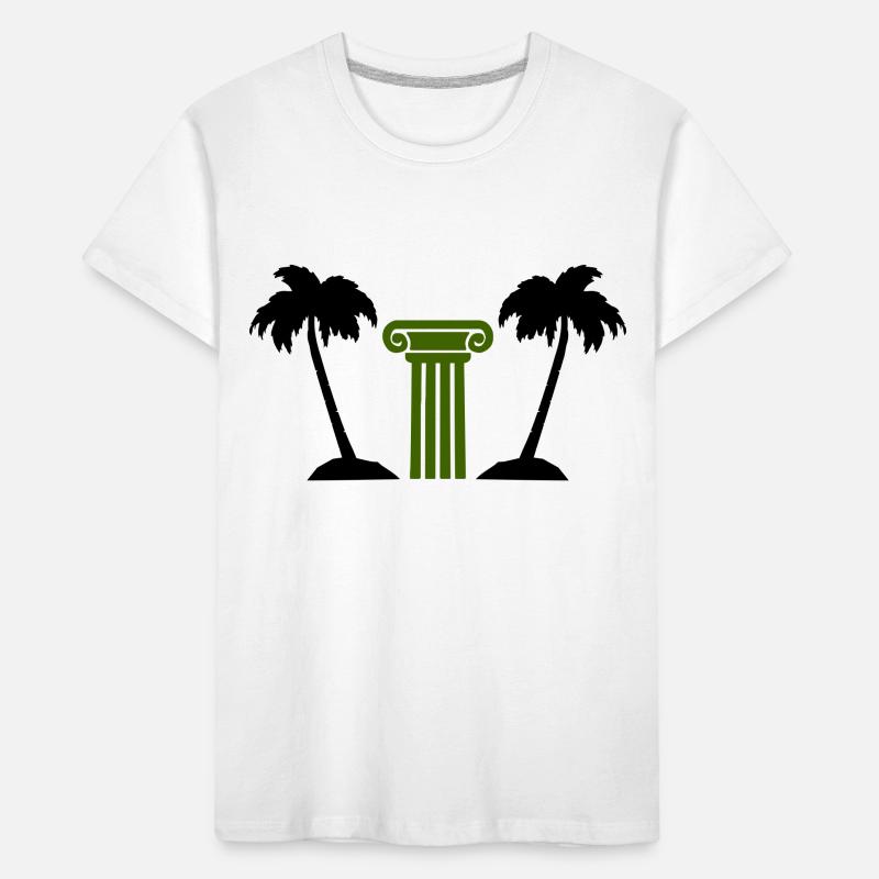 Palm Tree Column Kids' Premium Organic T-Shirt