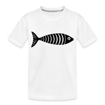 fish - Kids' Premium Organic T-Shirt - white - Front
